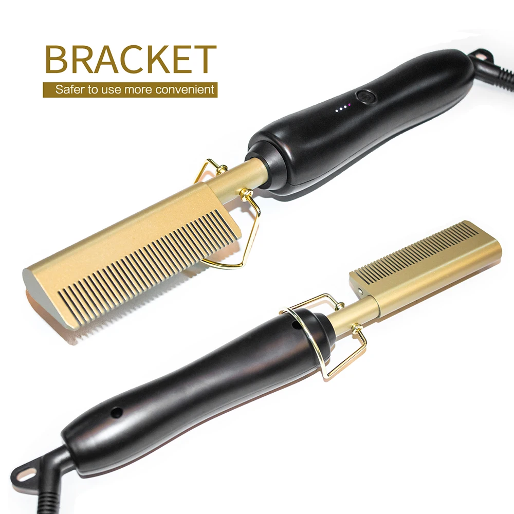 Straightening brush Professional Styling Tool For Women Hair Comb Flat ironMaterial Heating Comb Hot comb Straightener For Wigs