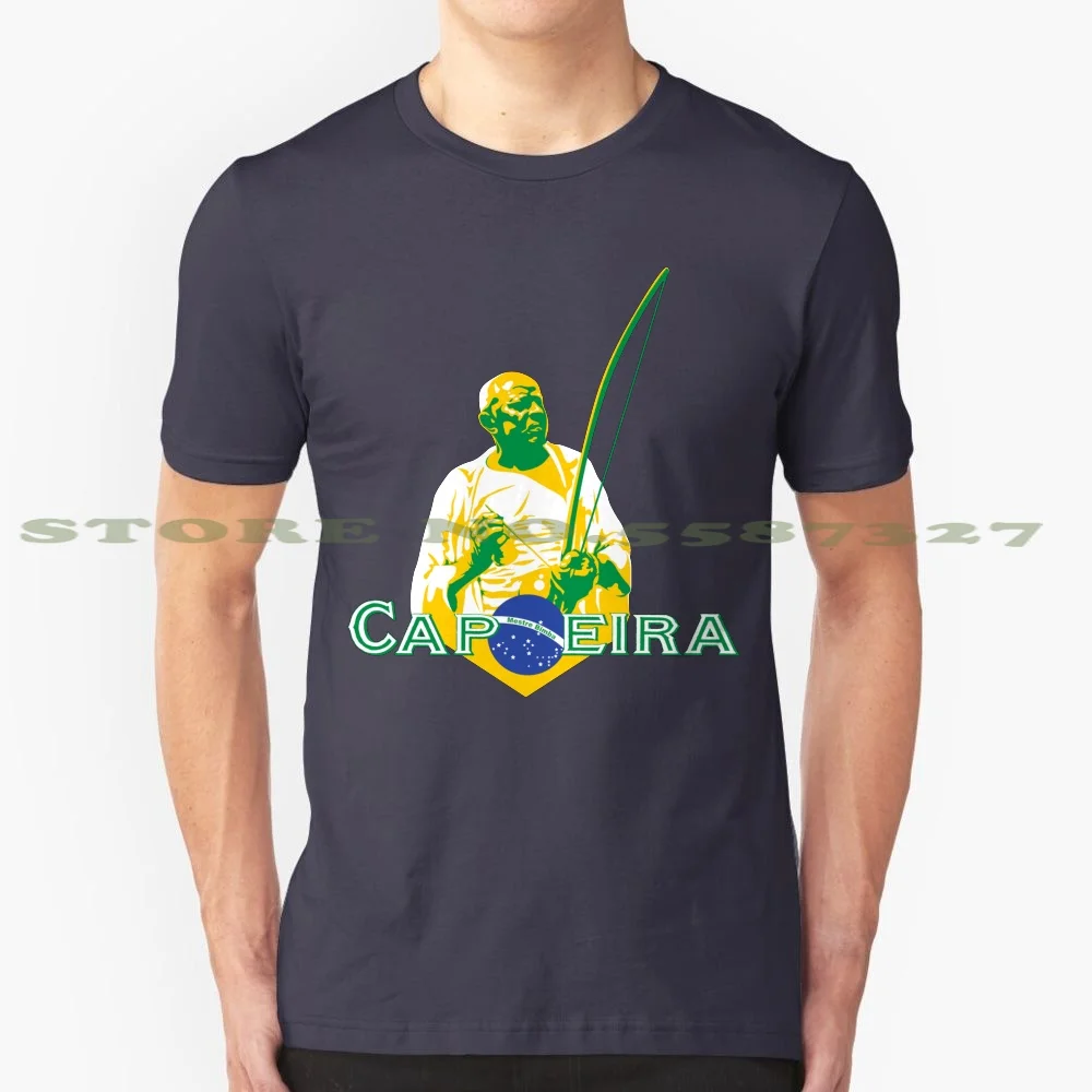 Mestre Bimba 100% Cotton T-Shirt Berimbau Martial Art Mestre Bimba Brasil Capoeira