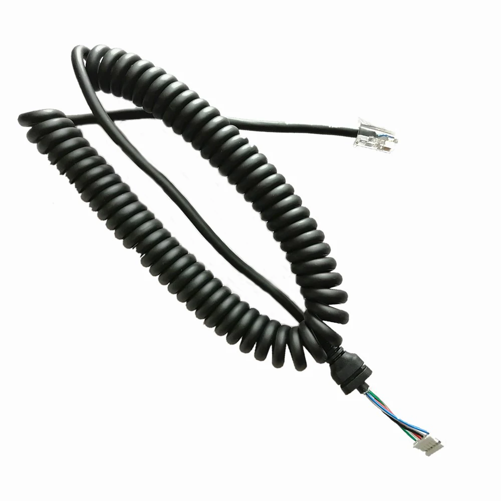 Cabo de microfone para substituição, 2 peças, novo cabo de microfone de 6 pinos para yaesu MH-48A6J ft-3000 ft-7100