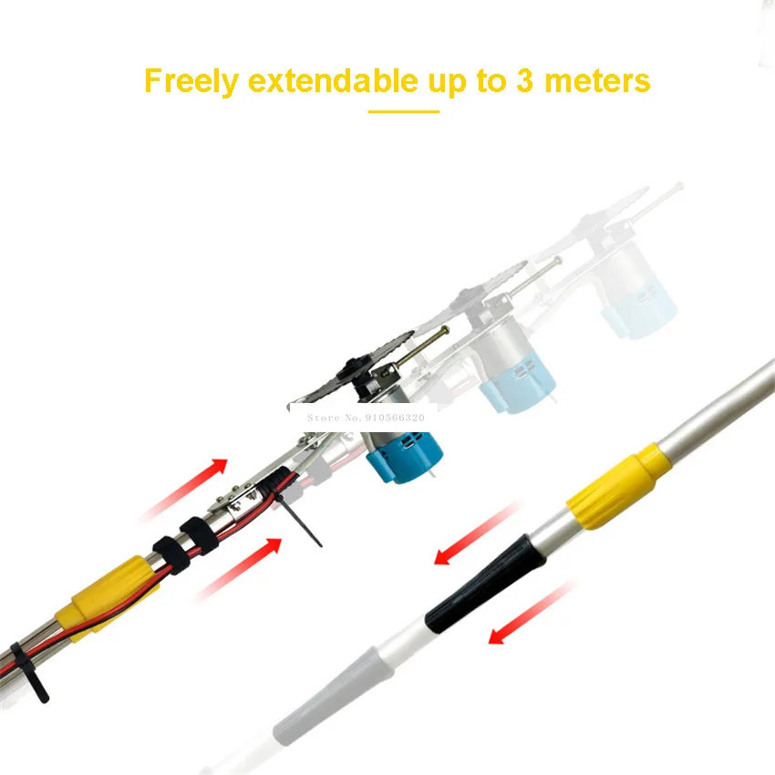 Cisaille électrique télescopique, 1.2 V 12V 20A/40A, scie à branches haute pour ménage, 3.6-220 mètres, haute altitude
