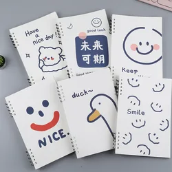 A5 B5 10-Hole Refill Loose-leaf Soft Transparent Cover Notebook Cute Simple Horizontal Line Notebook Journal Planner Supplies