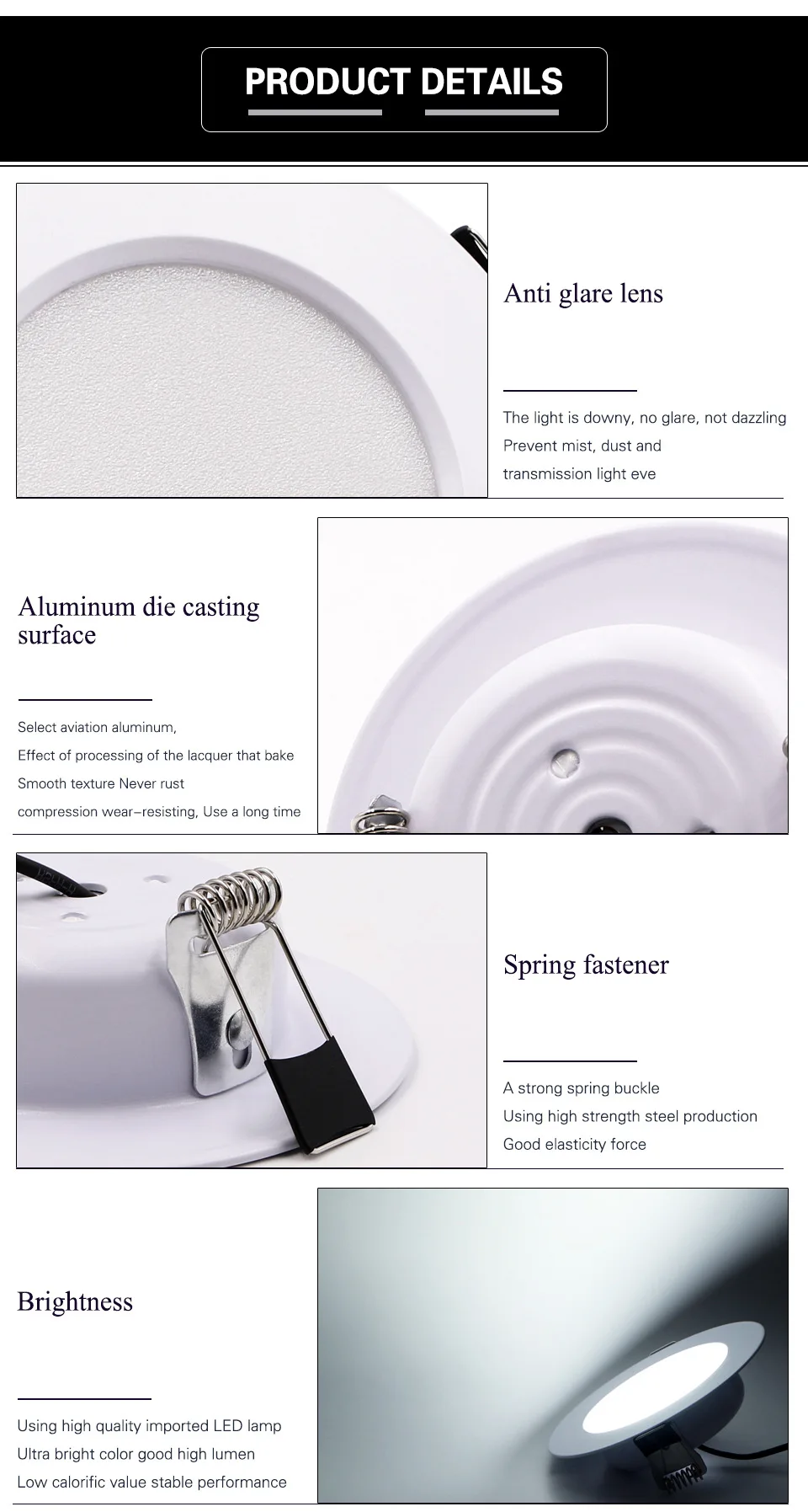 Dimmable LED Downlight 10pcs Tricolor Dimming 5W 7W 9W 12W 15W Spot Recessed LED Ceiling Downlight Light Tri-tone Light Lamp