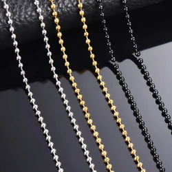 Wholesale 10pcs/lot Stainless Steel Round Ball Chain Necklace Bracelet Keychain Trinket Dog Tag 15cm-100cm 3 Colors