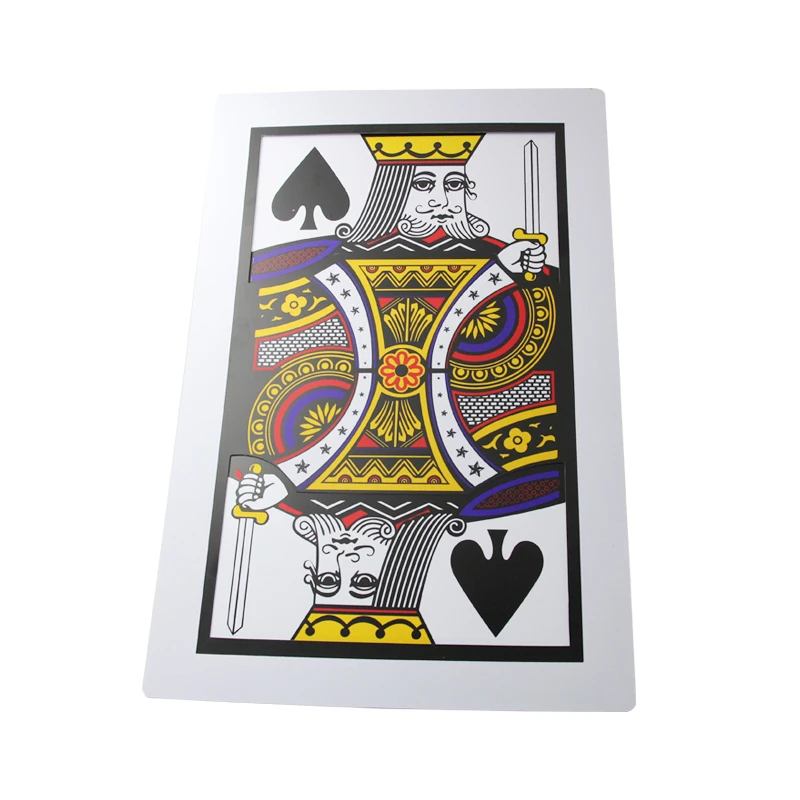 1 Pcs Find The Queen Jumbo Cards (30*45cm) Three Card Monte Red Back Magic Trick Stage Magic Classic Gimmick