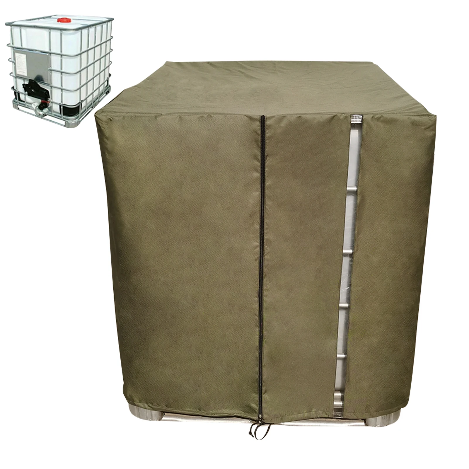 Green 1000 Liters Rainwater Tank Cover IBC Container Aluminum Foil Waterproof And Dustproof Cover Durable Ton Bucket Rain Cover