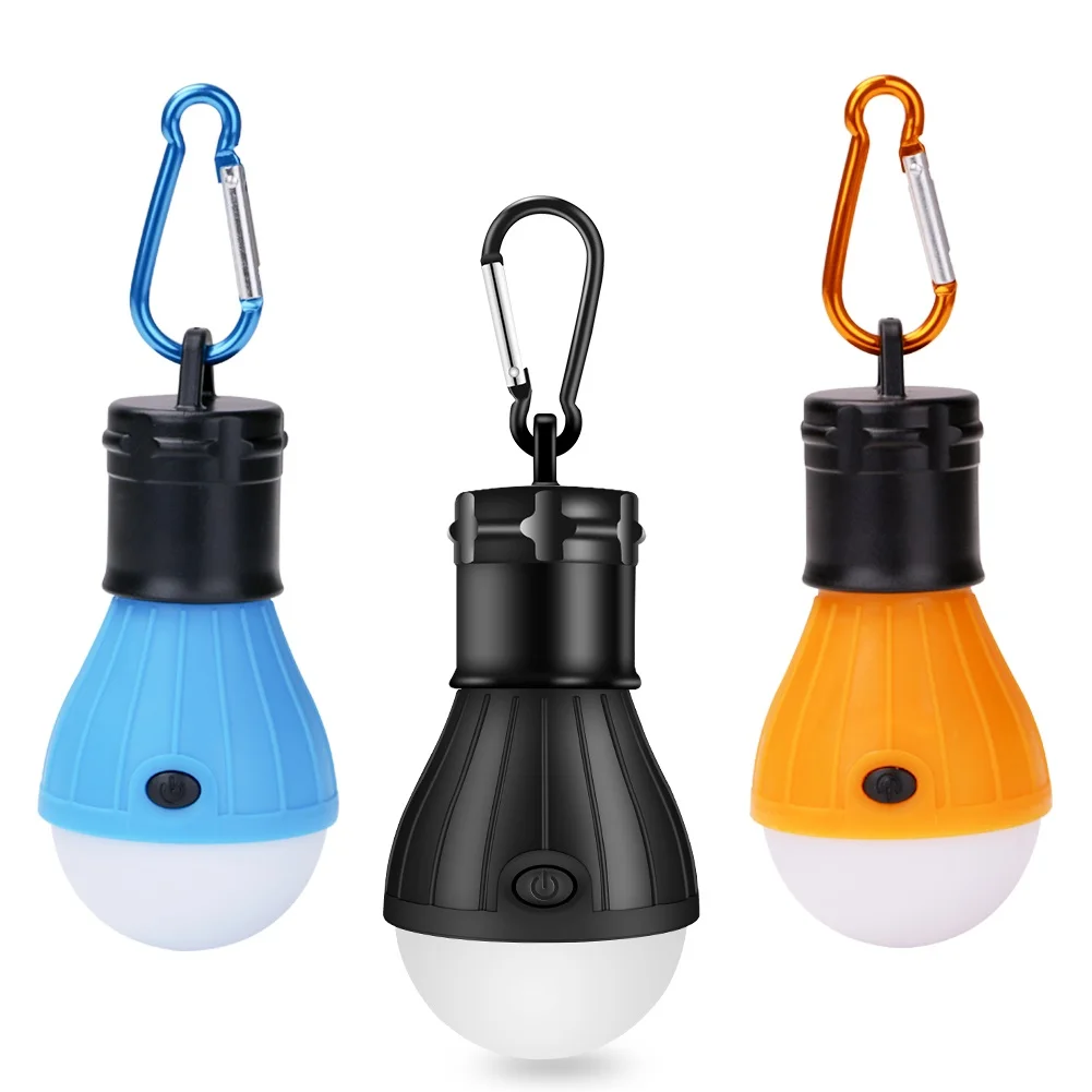 Mini Portable Lantern Camp Tent Light 3LED Bulb Emergency Lamp Waterproof Hanging Hook Flashlight For Camping 4 Colors Use 3*AAA