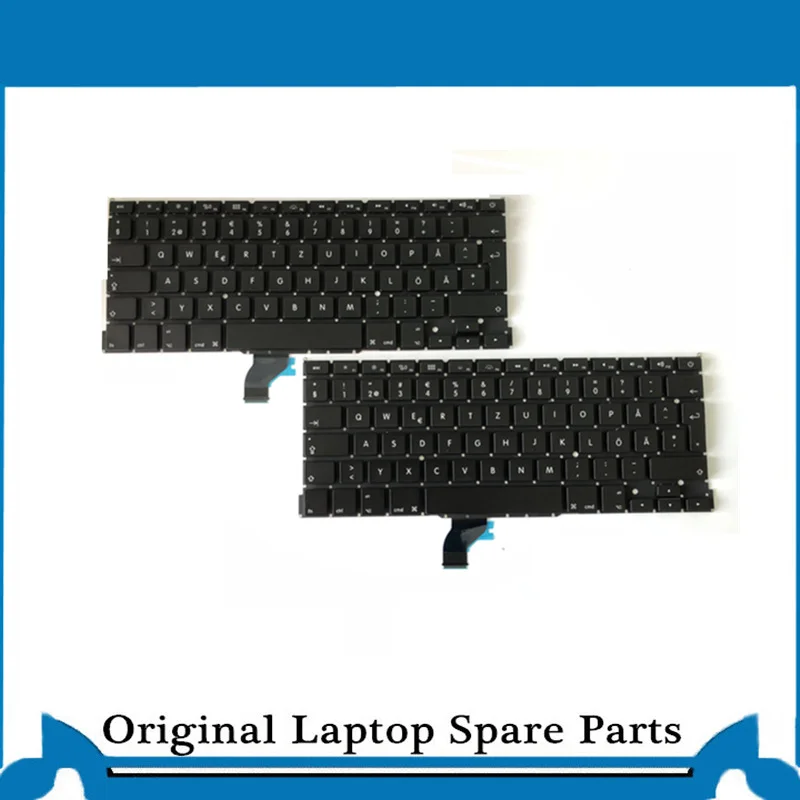 3pcs/Lot Original New keyboard for Macbook A1502  keyboard Sweden Swedish Keyboard 2013-2015