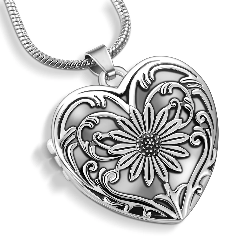 Cremation Jewelry for Ashes Flower Ashes Pendant Urn Necklace Heart Keepsake Memorial Ash Jewelry Dropshipping