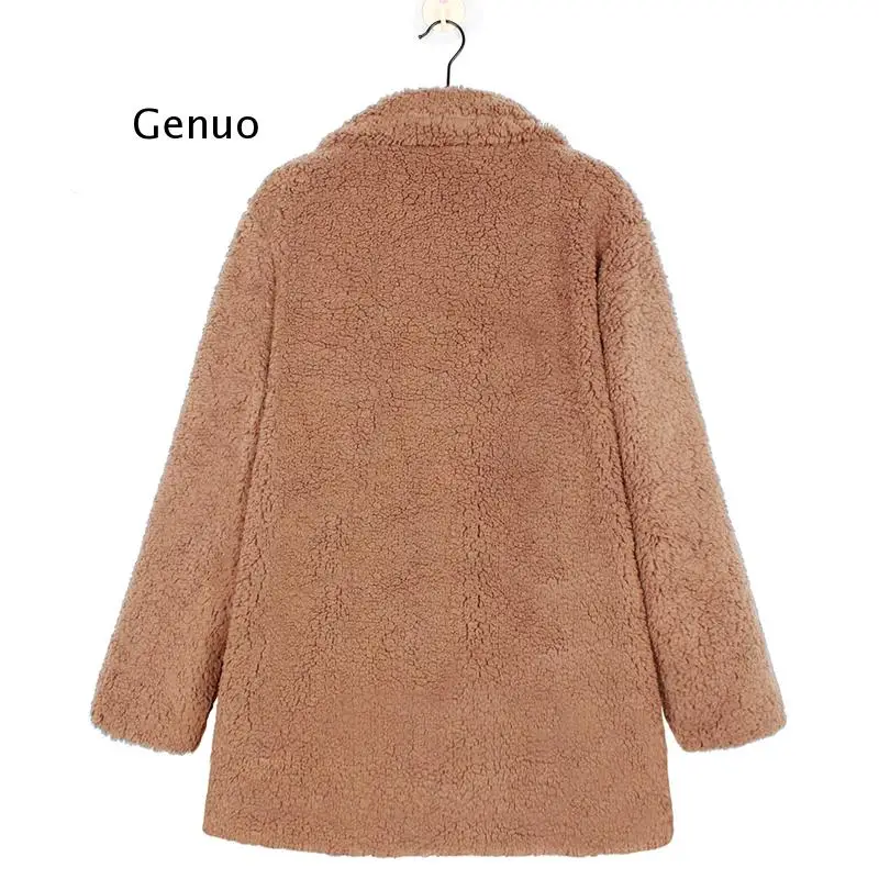 Faux Fur Coat Fleece Sweatshirts Cardigan Female Autumn Winter Coat Women Overcoat Plush Jacket