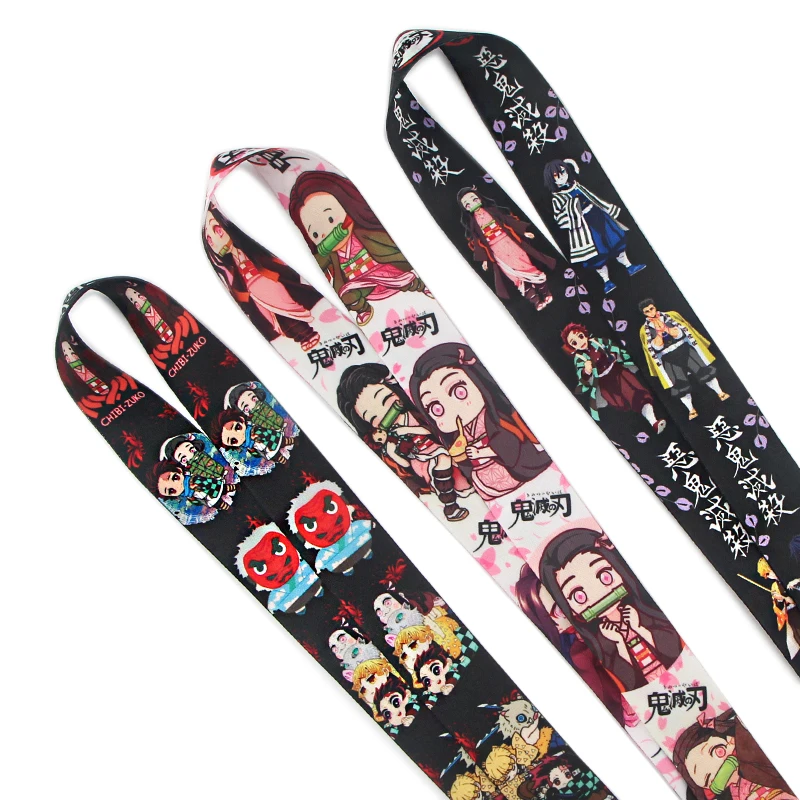 YL559 Anime Lanyard Keychain ID Credit Card Cover Pass Mobile Phone Charm Neck Straps Badge Holder Key Holder Accessories