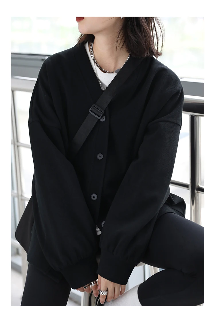 CHIC VEN Korean Women's Sweatshirts Solid Plush Thick Warm Loose Casual Female Tops Office Lady Coats Jacket Autumn Winter 2026