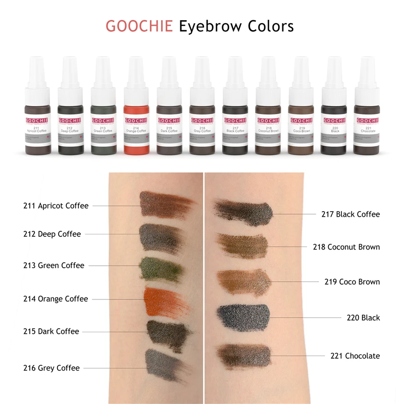 

New pure organic liquid Microblading pigment Permanent Makeup eyebrow Pigment 33 color tattoo ink eyebrow lip pigment