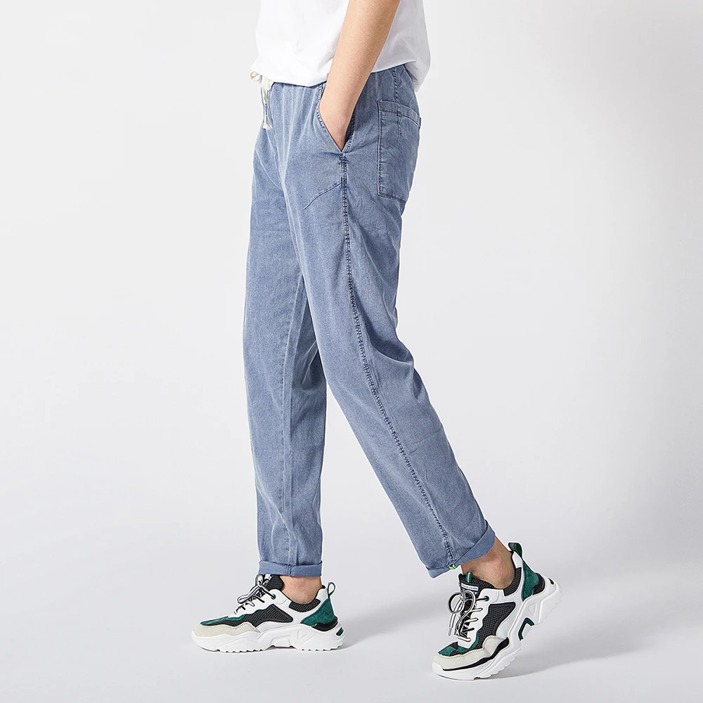 Pioneer Camp 2020 Straight Jeans Men Streetwear Hip Hop Blue Slim Causal Denim Pants for Male ANZ005116