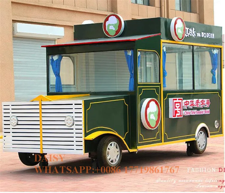 مثلجات الشوارع الكهربائية بيع عربة المحمول الوجبات السريعة كشك سيارة شاحنة الغذاء للبيع