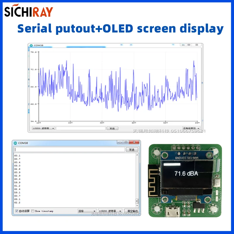 Eps32デシベルセンサーディスプレイキット (0.96インチ画面付き) ボリューム検出,正確なデータ開発