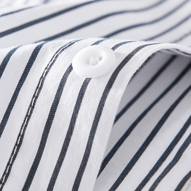 قمصان مخططة غير رسمية بأكمام طويلة بتصميم إيطالي جديد للرجال قميص أسود عصري للرجال قميص علوي قميص camisa #6