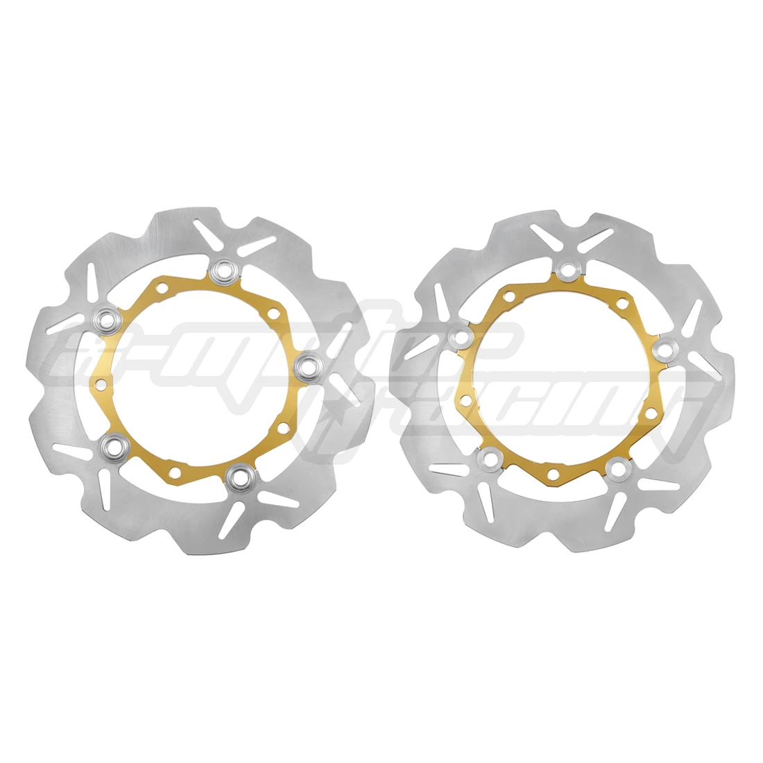 Motorcycle Front Floating Brake Discs Rotors For Yamaha XP530 T-max530 2013-2014 ABS Model 2015-2018 Flower Gold