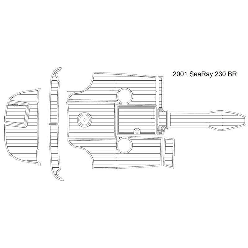 

Anti Sleeve Wood Marine Floor Damping Swim Step & Cockpit Pad Boat EVA Teak Decking 1/4" 6mm For 2001 SeaRay 230 BR