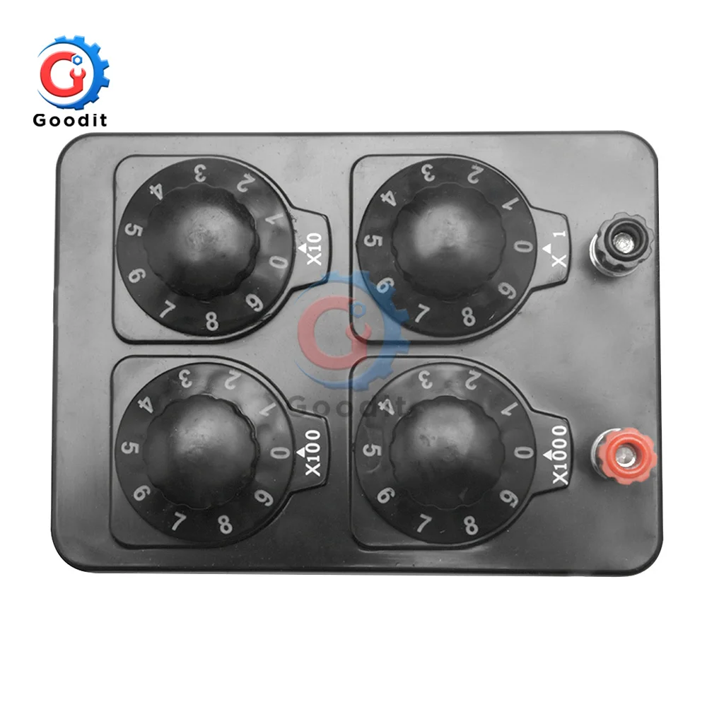 Imagem -05 - Simples Resistência Box Precision Resistor Década Variável Instrumento de Ensino 0-999999 Ohm 0-99999 Ohm