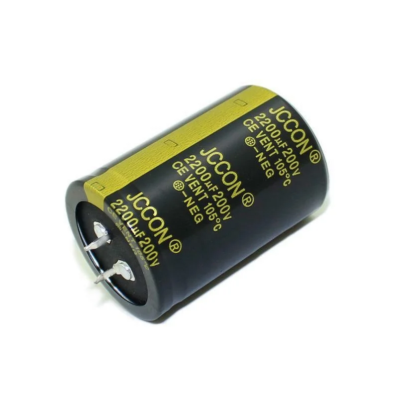 200v2200uf JCCON القرن الألومنيوم كهربائيا مكثف حجم 35x50 العاكس السلطة