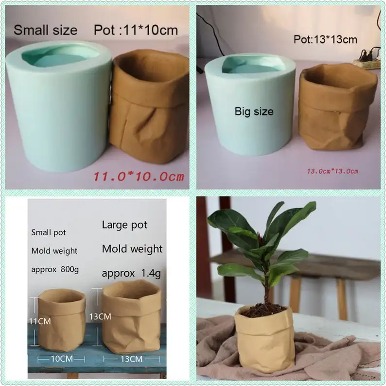 Concrete Flower Pot Molds Cement Planter Molds Simple and creative ins style decorative potted mold