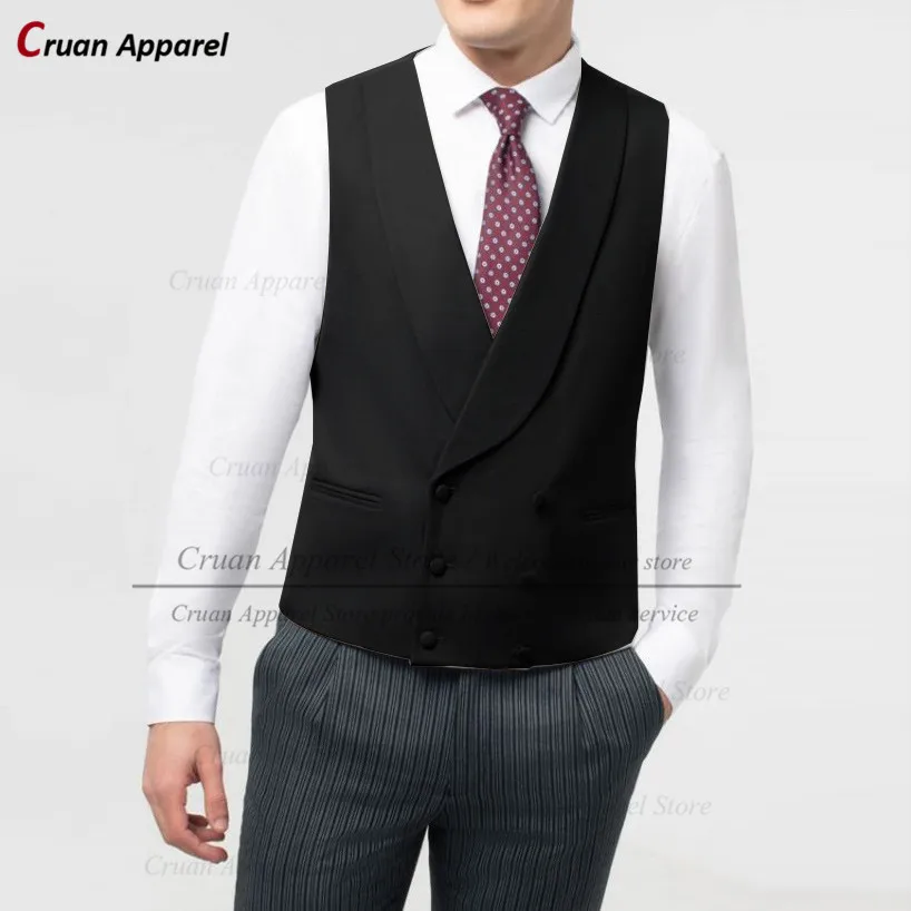 (16 kolorów) formalny żółty ślub męski garnitur z kamizelką kamizelka bezrękawnik szyte na miarę Slim szal Lapel Groom drużba Tuxedo