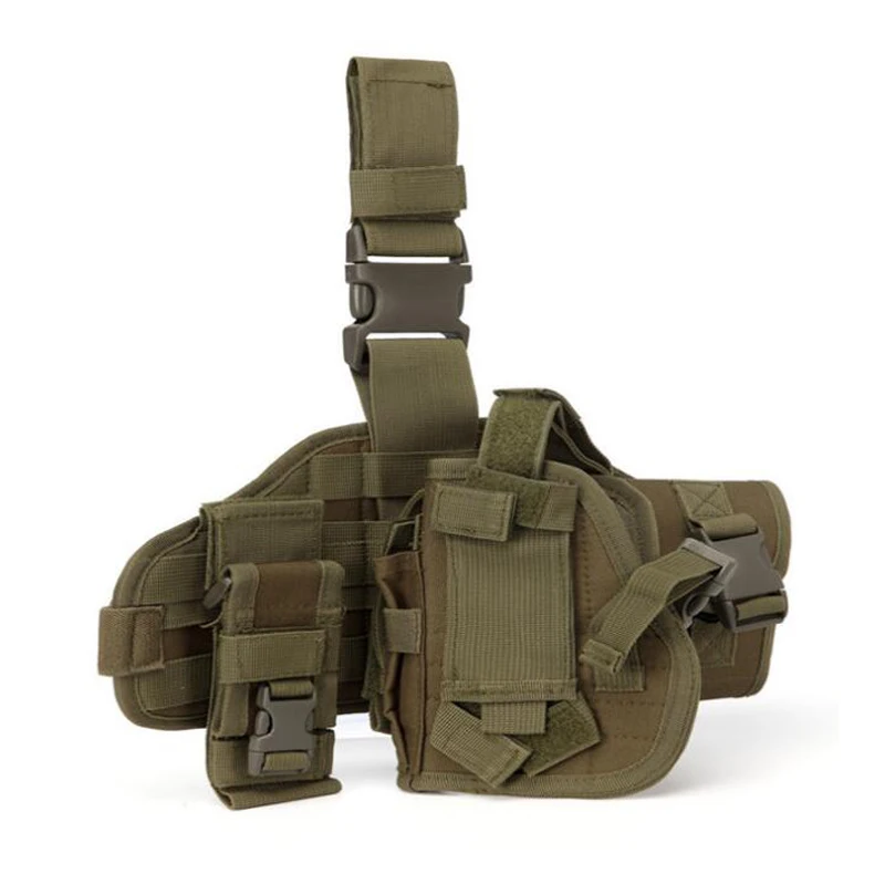 

Molle Tactical Leg Gun Case Adjustable Thigh Leg Pistol Airsoft Gun Holster Pouch Camouflage with Magazine Pocket Bag Platform