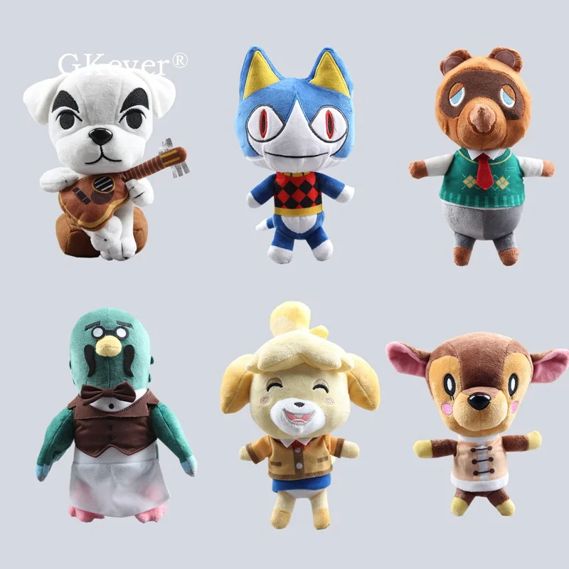 Anime Animal Crossing  20 cm Soft Plush Toys Rover Isabelle  Brewster Porter Figure Stuffed Dolls Kids Gift Peluche