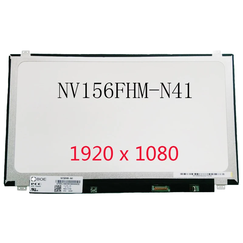 B156HAN04.1 LP156WF4-SPL1 Laptop LCD Screen N156HCE-EAA NV156FHM-N41 FHD 1920x1080 30 Pins IPS Display Matrix Notebook Panel