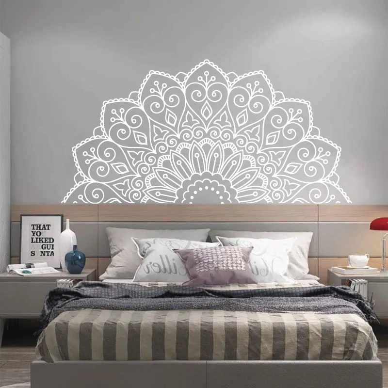 Mandala ściana kwiatów naklejki w stylu etnicznym indyjski klub jogi styl boho domu salon drzwi do sypialni dekoracji winyle naklejka prezent