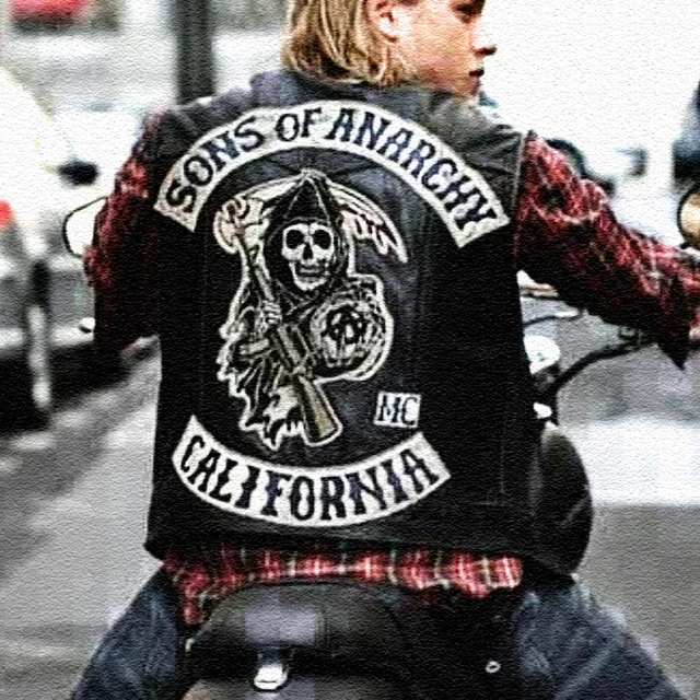 Sons Of Anarchy Chaleco clasico para motociclista chaqueta sin mangas de cuero genuino de vaca cuello levantado chaleco de Motor AliExpress