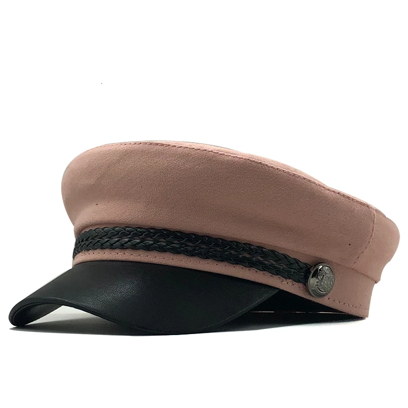 New High Quality Casual Military Cap Man Woman Cotton Beret Flat Hats Captain Cap Trucker Vintage Black Sport Dad Bone Male