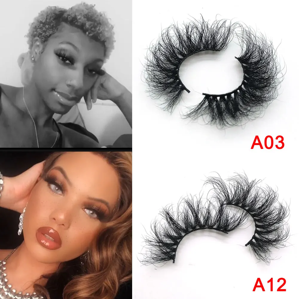 

Mink Lashes 25mm Fluffy Messy 3D Wispy 25 mm Mink Eyelashes Cat Eye Lashes Russian 25mm Mink Lashes Fluffy cils a cils Makeup