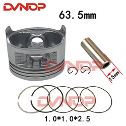 63.5mm Motorcycle Piston and Ring  For Honda ATC 200 XL200 ATC200 LONCIN 200 CB200 196CM3  200cc KBB