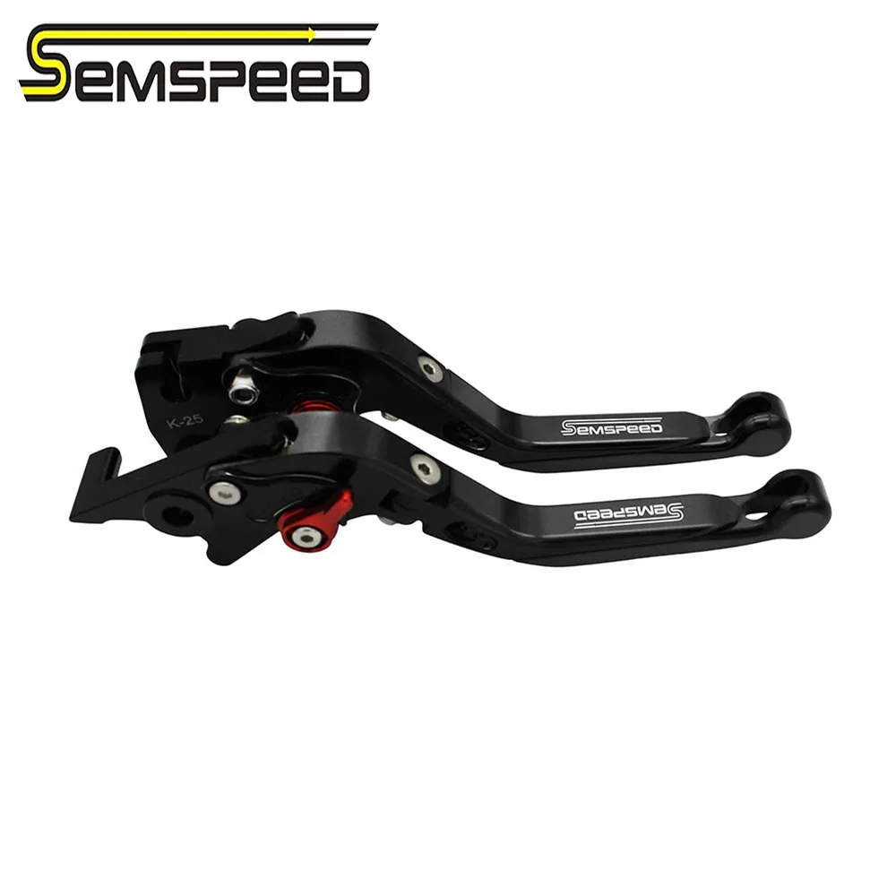 SEMSPEED Motorcycle CNC Foldable Extendable Brake Clutch Levers Handle Hand Grips Ends Plug For Buell XB12R XB12Ss XB12Scg 2009