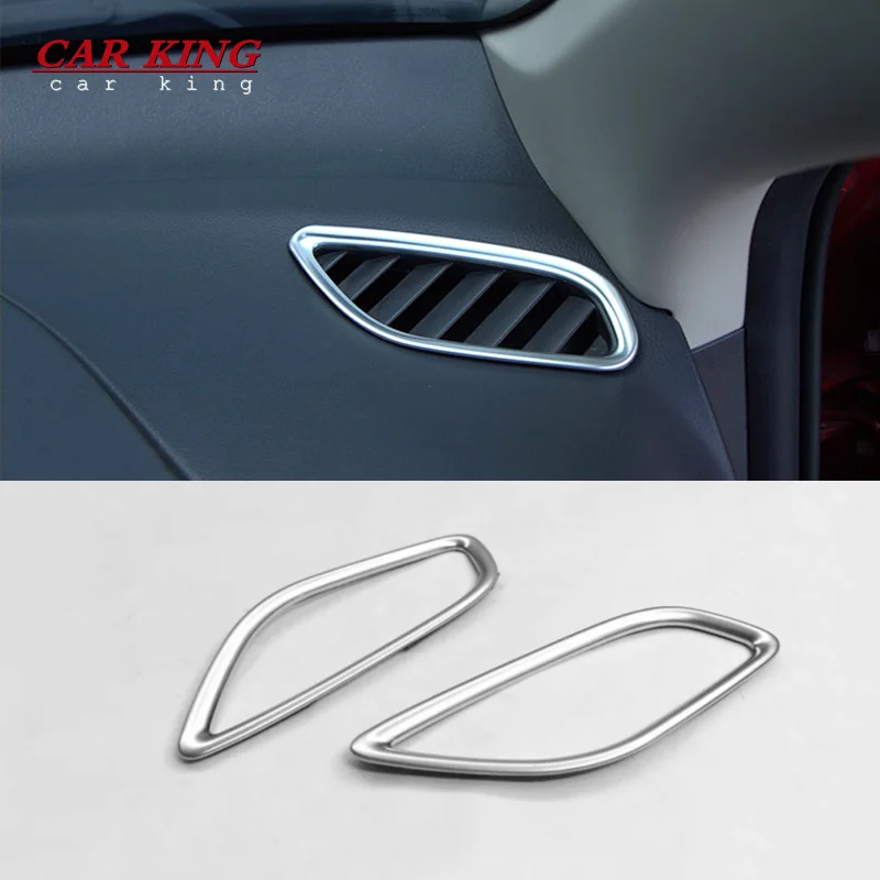 

For Mitsubishi Outlander 2015 2016 2017-2020 ABS Car front Air Condition outlet Vent frame cover Trim car styling accessories