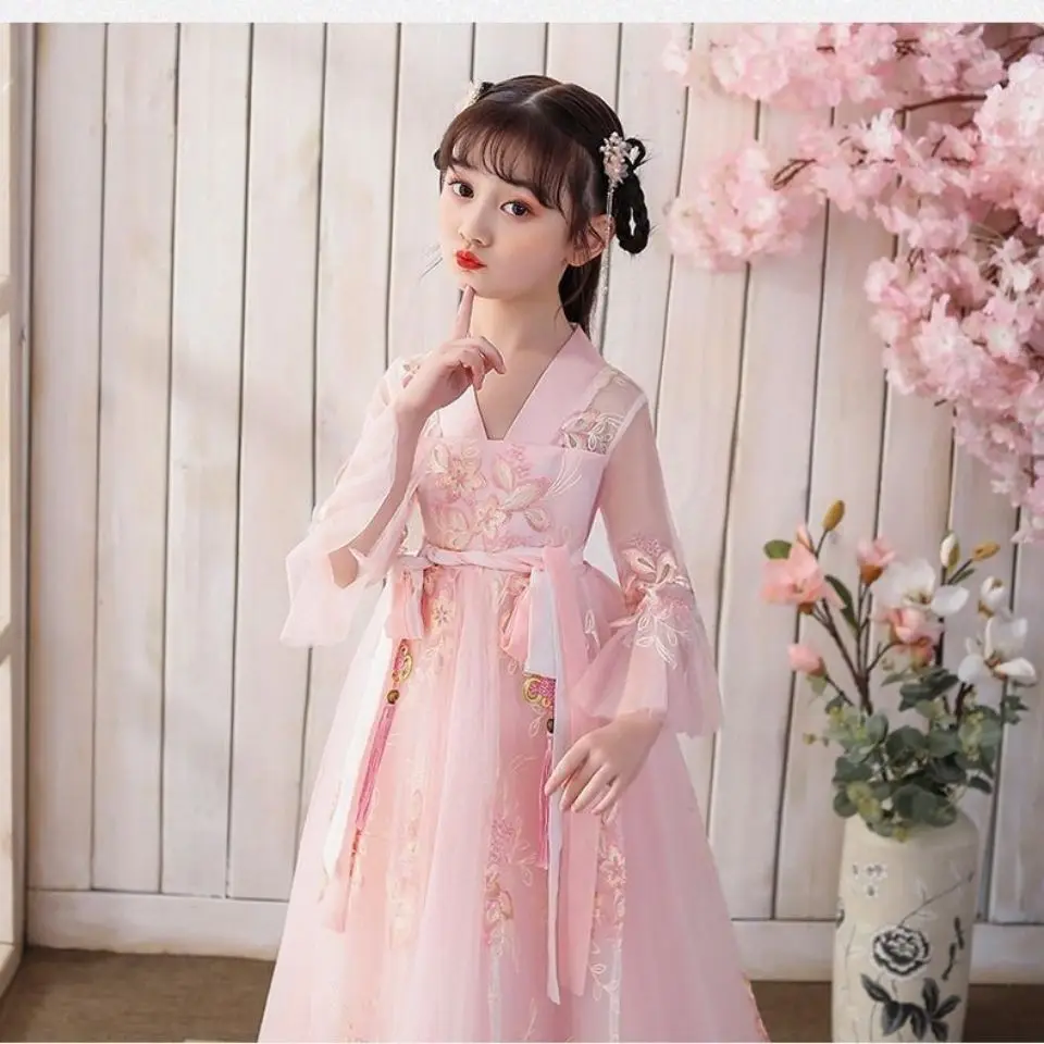 2-10-14 Chinese girl Hanfu dress cute children photography Christmas retro children ancient photo shooting  dress