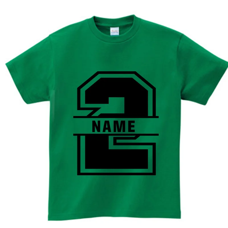 

Personalised Any Age and Name Kids Short T-shirt Custom Print Personalize Boys Girls Birthday Party Funny Gift T Shirt Tee Top