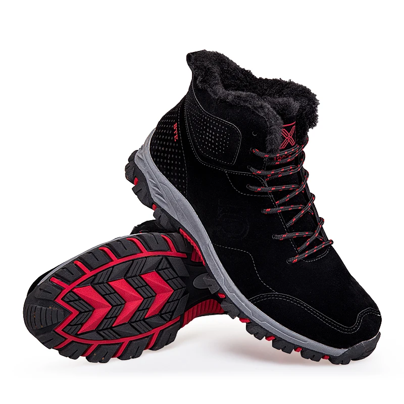 SMS Men Shoes Winter Sneakers Middle-aged Warm Cotton Hiking Shoes Tactical Boots With Fur Outdoor Mountain Hiking Boot Unisex