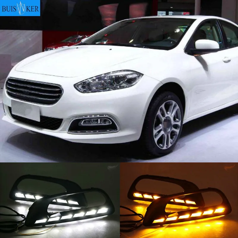 

For Fiat Viaggio 2015-2017 fog lamp frame Fog light Car styling LED DRL Daytime running light case