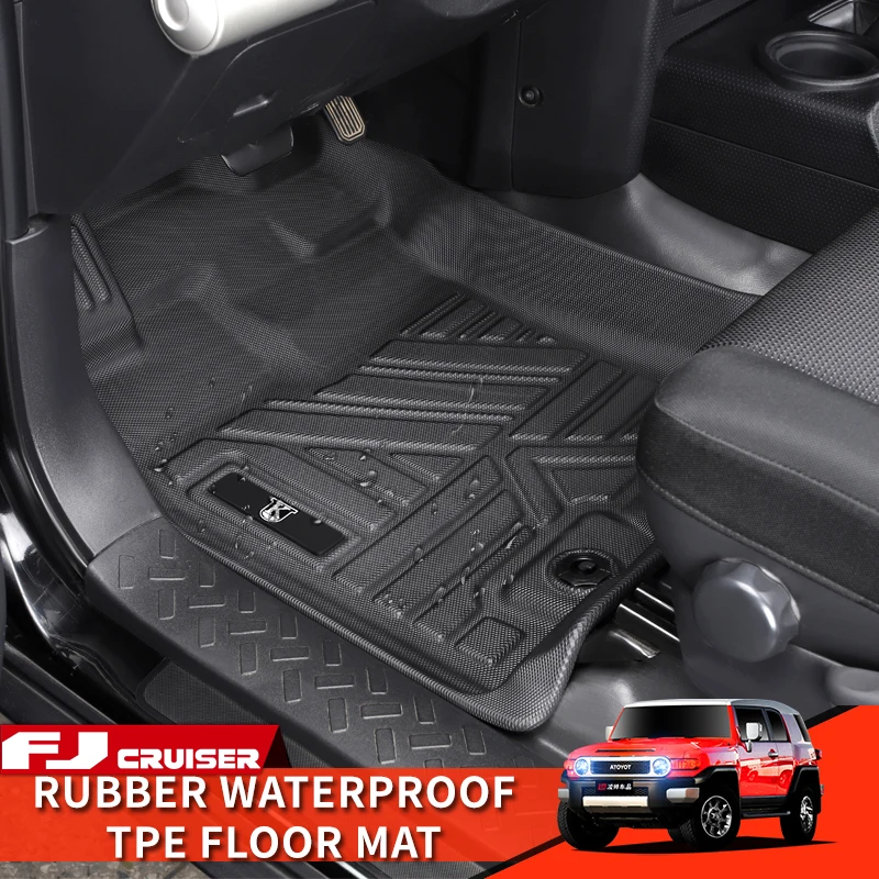 06-21 Year Toyota FJ Cruiser Accessories Interior Modification TPE Rubber Foot Pad Floor Mat Waterproof Protective Mat