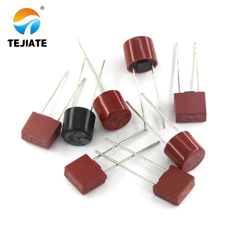 10PCS 392 Square Type Fuse T0.5/1/1.25/2/2.5/3/4/5/6.3A 250V  Commonly Used Power Fuses Assorted Slow Blow Fuse LCD PCB Matched