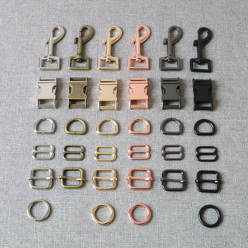 

10 Pcs 20mm Metal D O Ring Belt Straps Adjust Slider Breakaway Buckle Lobster Clasp For Bag Dog Collar Leash Harness Accessory