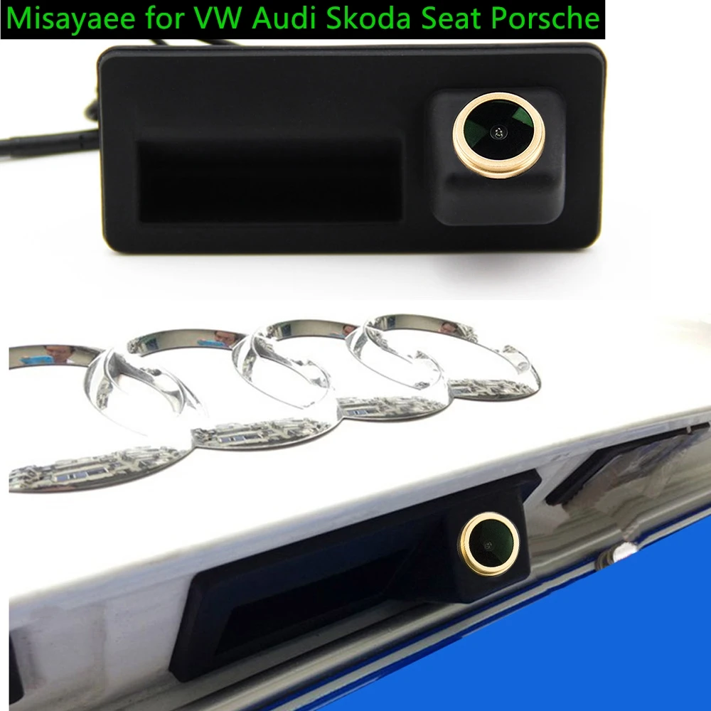 Misayaee HD Car Rear Veiw Camera Trunk Handle for VW Passat Tiguan Touareg Lavida Golf Jetta Skoda Rapid Octavia Yeti Audi A4 A3