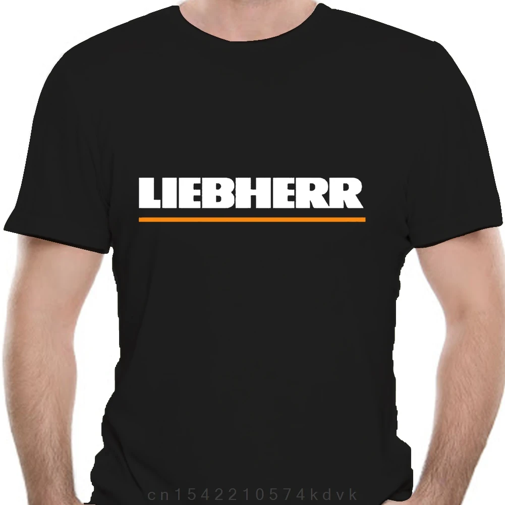 Liebherr Construction Vehicle Crane Black T-Shirt Unisex