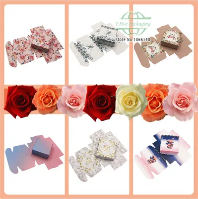 

Small Kraft Paper Gift Multi-color Box Jewelry Displays Blank Package Carry Case Kraft Boxes 100pcs\lot