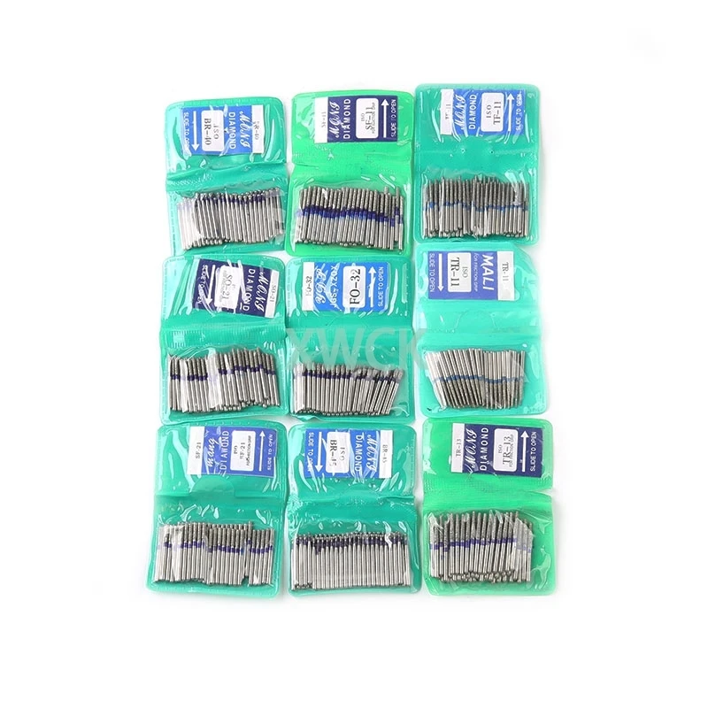 50 unids/bolsa, fresas para pulir dientes dentales, pulidores dentales de diamante para pulir y suavizar los dientes