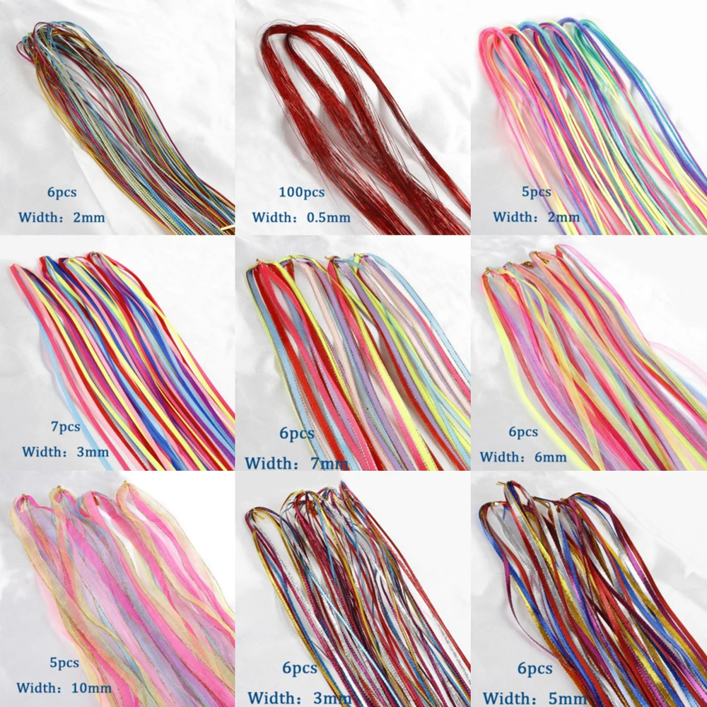 New Fashion Mix Color Twist Knitting Hair Braided Handmade Ribbon Woven Rope Braided Hair Styling Tool Hair Accessories