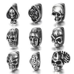Stainless Steel 12.2x6.5mm Large Hole Spacer Beads DIY Paracord Knife Lanyard Charms Jewelry Accessories Bracelet Making