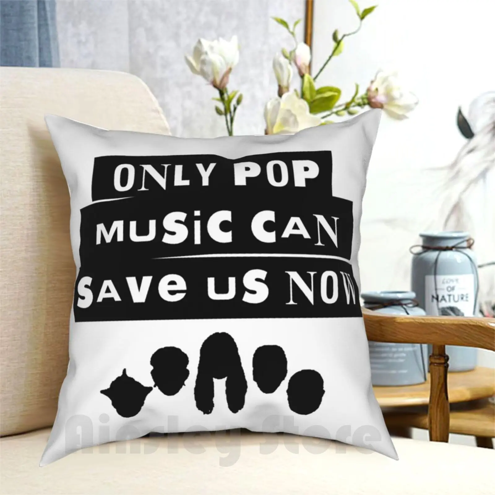 Only Pop Music Can Save Us Now Pillow Case Printed Home Soft Throw Pillow The Young Ones Rik Mayall Adrian Edmondson